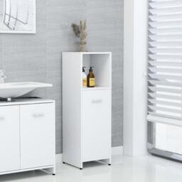 Berkfield Home Bathroom Cabinet White 30x30x95 cm Engineered Wood - Size: 30 x 30 x 95 cm - thumbnail 1