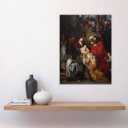 "Artery8 Peter Paul Rubens Adoration of the Magi Biblical Scene Wall Art Print - Size: W12"" x H16""" - thumbnail 4