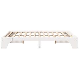 Berkfield Home Bed Frame White Wood 150 x 200 cm Minimalistic Wood Bed Frame - thumbnail 7