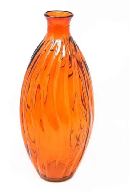 Verano Spanish Ceramics Glass Ola Home Décor Medium Tall Vase (H) 31cm in Orange - image 1