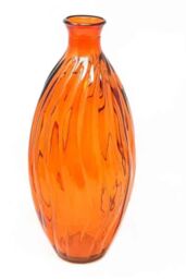 Verano Spanish Ceramics Glass Ola Home Décor Medium Tall Vase (H) 31cm in Orange - thumbnail 1
