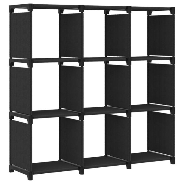 Berkfield Home 9-Cube Display Shelf Black 103x30x107.5 cm Fabric - image 1
