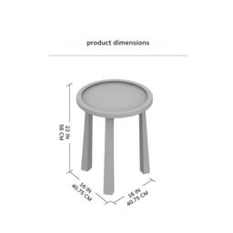 MH London Round Solid Mango Wood Side Table, Bedside End Table for Living Room & Bedroom - Daisy in Dark Brown - thumbnail 8