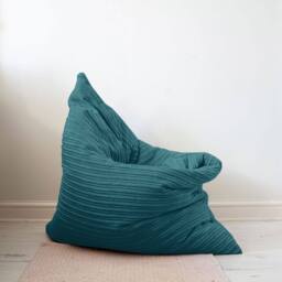 rucomfy Beanbags rucomfy Jumbo Cord Bean Bag Floor Cushion - Indoor Versatile Seat in Teal - thumbnail 3