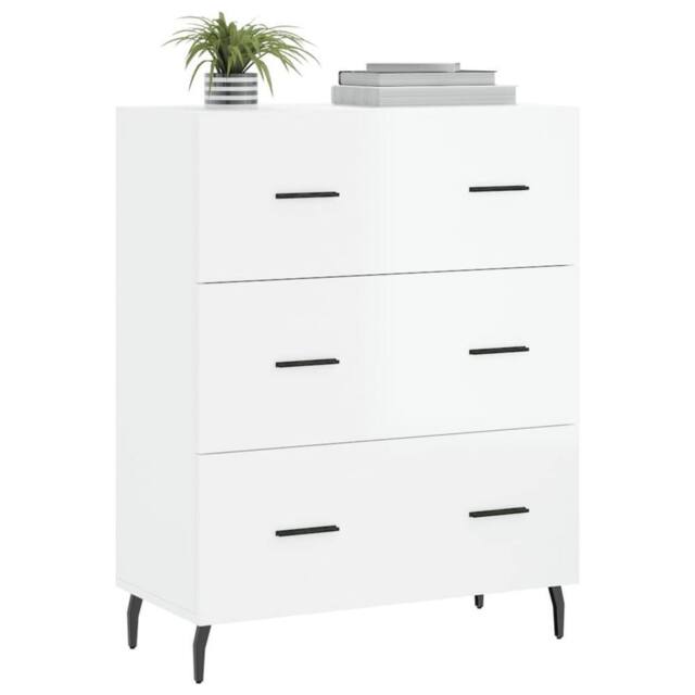 Berkfield Home Sideboard High Gloss White 69.5x34x90 cm Engineered Wood - image 1