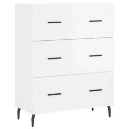 Berkfield Home Sideboard High Gloss White 69.5x34x90 cm Engineered Wood - thumbnail 3