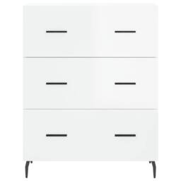Berkfield Home Sideboard High Gloss White 69.5x34x90 cm Engineered Wood - thumbnail 5