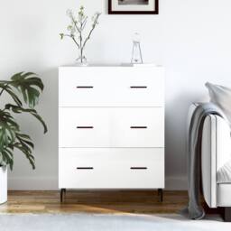 Berkfield Home Sideboard High Gloss White 69.5x34x90 cm Engineered Wood - thumbnail 2