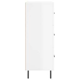 Berkfield Home Sideboard High Gloss White 69.5x34x90 cm Engineered Wood - thumbnail 7