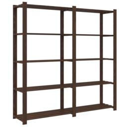 Berkfield Home 5-Tier Storage Rack Brown 170x38x170 cm Solid Wood Pine - Size: 170 x 38 x 170 cm - thumbnail 5