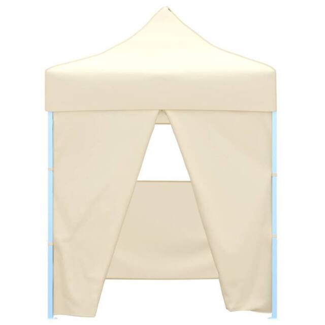Berkfield Home Professional Folding Party Tent with 4 Sidewalls 2x2 m Steel Cream in Beige - image 1