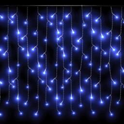 Berkfield Home LED Curtain Icicle Lights 10m 400 LED Blue 8 Function - thumbnail 7