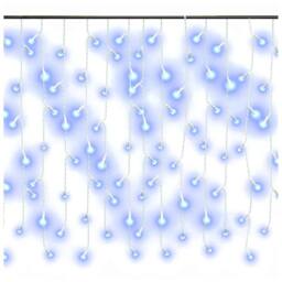 Berkfield Home LED Curtain Icicle Lights 10m 400 LED Blue 8 Function - thumbnail 1