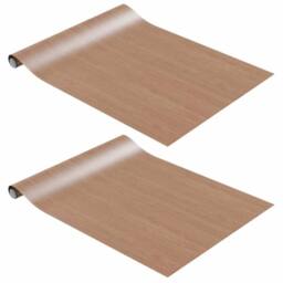 Berkfield Home Self-adhesive Furniture Films 2 pcs Light Oak 500x90 cm PVC in Brown