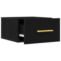Berkfield Home Bedside Cabinets 2 pcs Wall-Mounted Black Oak 35x35x20 cm - Size: 35 x 35 x 20 cm - thumbnail 5