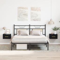 Berkfield Home Bedside Cabinets 2 pcs Wall-Mounted Black Oak 35x35x20 cm - Size: 35 x 35 x 20 cm - thumbnail 4