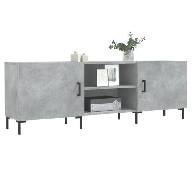 Berkfield Home TV Cabinet Concrete Grey 150x30x50 cm Engineered Wood - Size: 150 x 30 x 50 cm - image 1