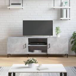 Berkfield Home TV Cabinet Concrete Grey 150x30x50 cm Engineered Wood - Size: 150 x 30 x 50 cm - thumbnail 2