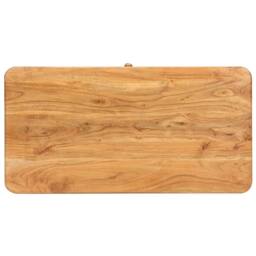 Berkfield Home Coffee Table 100x50x40 cm Solid Acacia Wood in Brown - Size: 100 x 50 x 40 cm - thumbnail 9