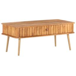 Berkfield Home Coffee Table 100x50x40 cm Solid Acacia Wood in Brown - Size: 100 x 50 x 40 cm - thumbnail 2