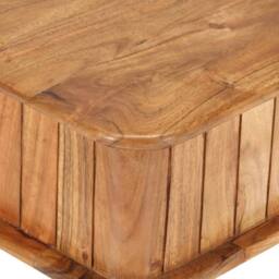 Berkfield Home Coffee Table 100x50x40 cm Solid Acacia Wood in Brown - Size: 100 x 50 x 40 cm - thumbnail 6