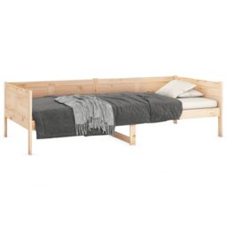 Berkfield Home Day Bed Solid Wood Pine 80x200 cm in Brown - thumbnail 3