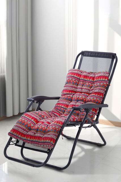 Living and Home 170cm L x 48cm W Ethnic Print Tufted Lounge Cushion in Red - Size: 170 cm L x 48 cm W - image 1