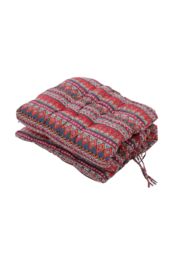 Living and Home 170cm L x 48cm W Ethnic Print Tufted Lounge Cushion in Red - Size: 170 cm L x 48 cm W - thumbnail 4