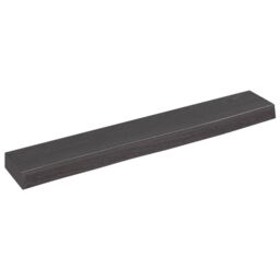 Berkfield Home Wall Shelf Dark Grey 60x10x4 cm Treated Solid Wood Oak in Brown - Size: 60 x 10 x 4 cm
