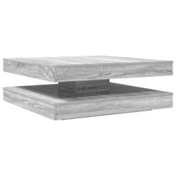 Berkfield Home Coffee Table 360-Degree Rotatable Grey Sonoma 90x90x34.5 cm - thumbnail 1