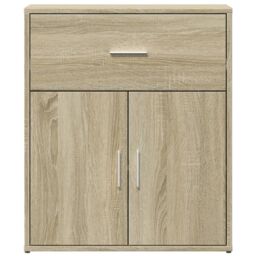 Berkfield Home Sideboards 2 pcs Sonoma Oak 60x31x70 cm Engineered Wood in Brown - Size: 60 x 31 x 70 cm - thumbnail 5