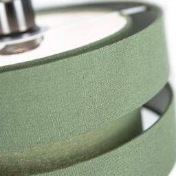 Happy Homewares Contemporary Linen Fabric Triple Tier Ceiling Pendant Light Shade in Olive - Size: 10 inches - thumbnail 4