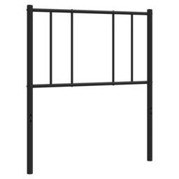 Berkfield Home Metal Headboard Black 90 cm - thumbnail 3
