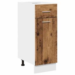 Berkfield Home 11 Piece Kitchen Cabinet Set Old Wood Engineered Wood in Brown - thumbnail 5