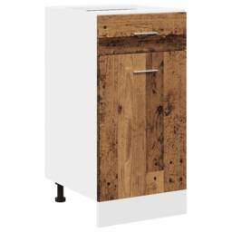 Berkfield Home 11 Piece Kitchen Cabinet Set Old Wood Engineered Wood in Brown - thumbnail 7