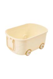 Living and Home Toy Storage Box Trolley With Lid and Wheels in Yellow - thumbnail 8
