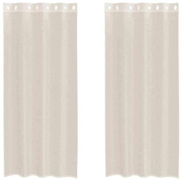 Berkfield Home Voile Curtains with Grommets 2 pcs Cream 140x225 cm - image 1