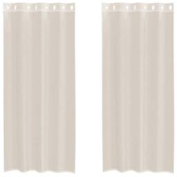 Berkfield Home Voile Curtains with Grommets 2 pcs Cream 140x225 cm - thumbnail 1