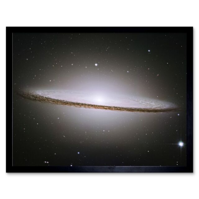 Artery8 Hubble Space Telescope Image The Majestic Sombrero Galaxy M104 Messier 104 Bright White Core Globular Clusters Swirling Dust Lanes Earth Art - image 1