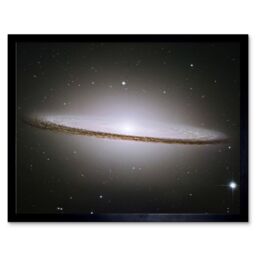 Artery8 Hubble Space Telescope Image The Majestic Sombrero Galaxy M104 Messier 104 Bright White Core Globular Clusters Swirling Dust Lanes Earth Art - thumbnail 1