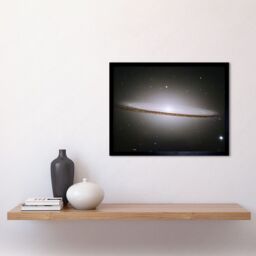 Artery8 Hubble Space Telescope Image The Majestic Sombrero Galaxy M104 Messier 104 Bright White Core Globular Clusters Swirling Dust Lanes Earth Art - thumbnail 2