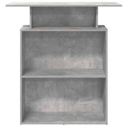 Berkfield Home Reception Desk Concrete Grey 100x40x104 cm Engineered Wood - Size: 100 x 40 x 104 cm - thumbnail 5