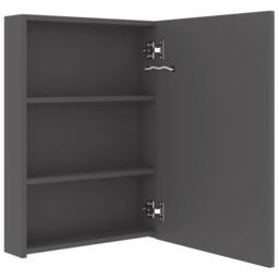 Berkfield Home LED Bathroom Mirror Cabinet Grey 50x13x70 cm - Size: 50 x 13 x 70 cm - thumbnail 5