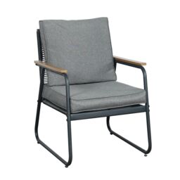 Outdoor Living Kendal modern 4 Piece Garden Conversation Set in Black - thumbnail 6