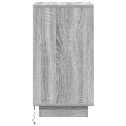 Berkfield Home Bedside Cabinet with LED Lights¬†Grey Sonoma 38x34x65 cm - Size: 38 x 34 x 65 cm - thumbnail 8
