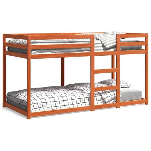 Berkfield Home Bunk Bed without Mattress Wax Brown 80x200 cm Solid Wood Pine - image 1