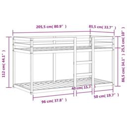 Berkfield Home Bunk Bed without Mattress Wax Brown 80x200 cm Solid Wood Pine - thumbnail 9