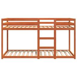 Berkfield Home Bunk Bed without Mattress Wax Brown 80x200 cm Solid Wood Pine - thumbnail 4