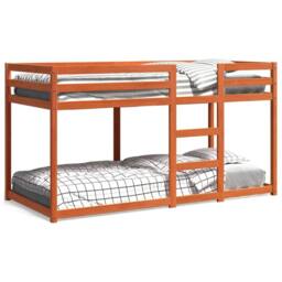 Berkfield Home Bunk Bed without Mattress Wax Brown 80x200 cm Solid Wood Pine - thumbnail 1
