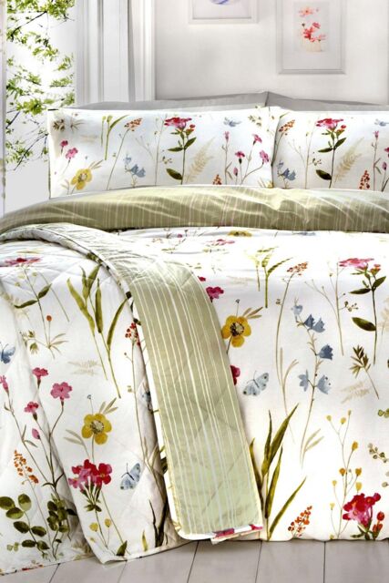 Dreams & Drapes Spring Glade' Haind Painted Floral Print Duvet Cover Set - image 1